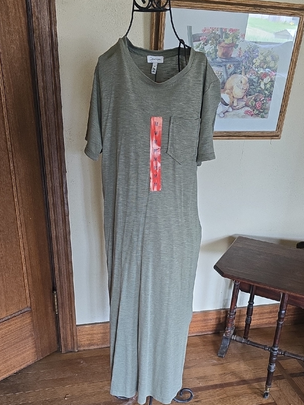 Jessica Simpson Olive Green Pocket Maxi Dress